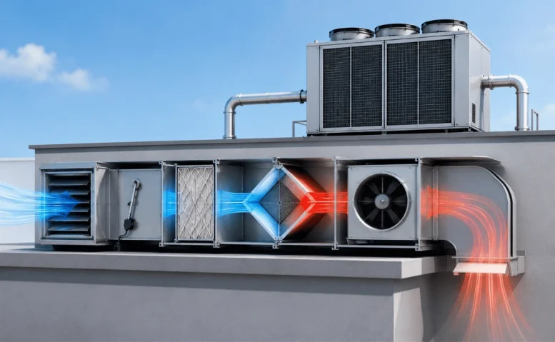 Sistema de free cooling en una instalación industrial